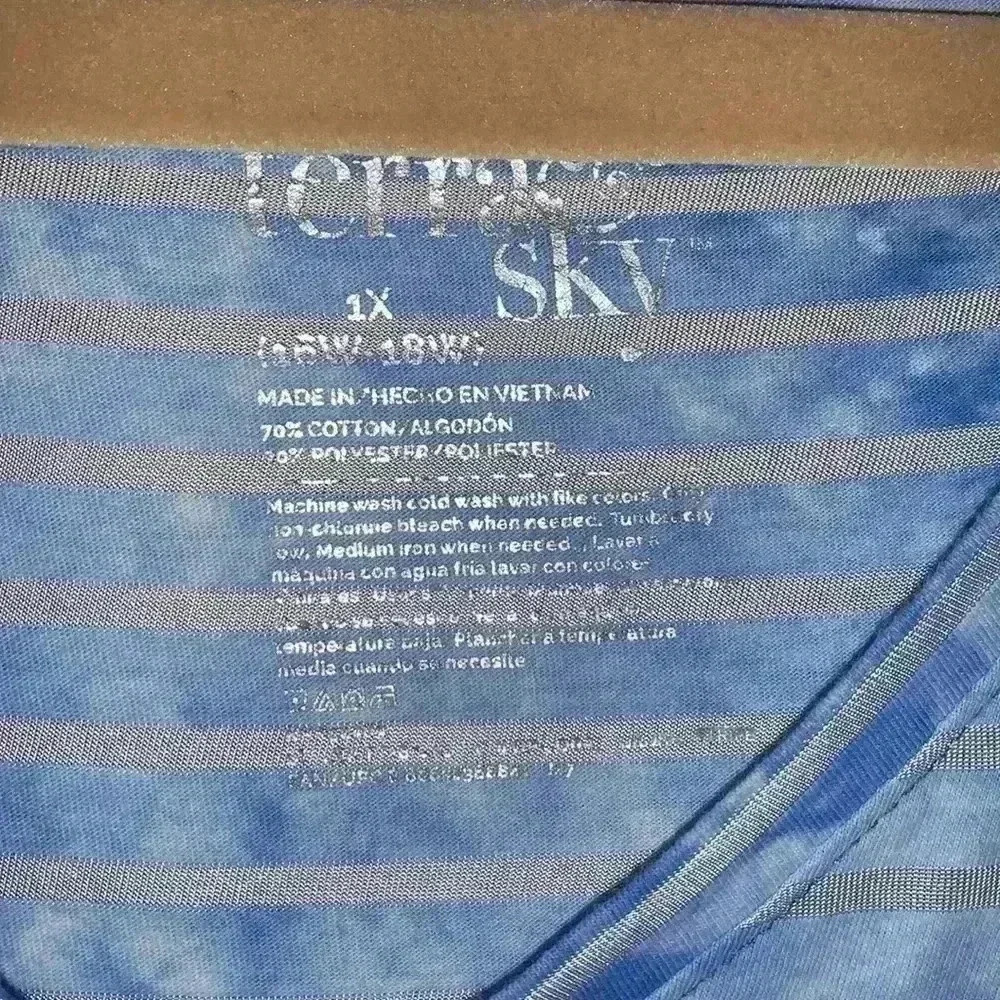 Terra & Sky Blouse Shirt 1X (16W-18W) - Picture 8 of 15